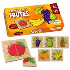 BRINQ. EDUCATIVO QUEBRA CABECA FRUTAS MADEIRA 24P BRINQ. EDUCATIVO QUEBRA CABECA FRUTAS MADEIRA 24P