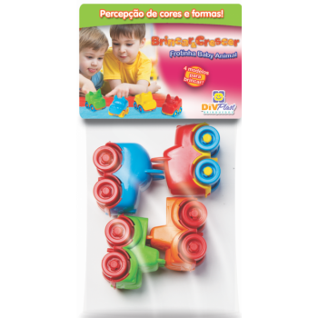 BRINQ. FROTINHA BABY ANIMAL NA SOLAPA C/ 4 PCS