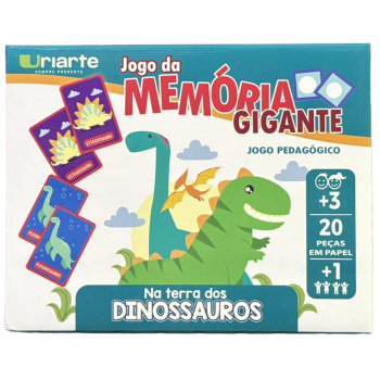 BRINQ. JOGO DA MEMORIA GIGANTE DINOSSAUROS 20 PC