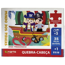 BRINQ. JOGO QUEBRA CABECA CARTAO 35PCS PIRATAS BRINQ. JOGO QUEBRA CABECA CARTAO 35PCS PIRATAS
