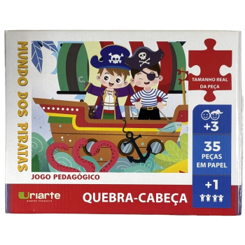 BRINQ. JOGO QUEBRA CABECA CARTAO 35PCS PIRATAS