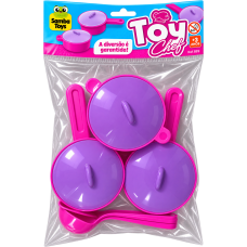 BRINQ. KIT 3 PANELINHAS E 3 UTENSILIOS SAMBA TOYS
