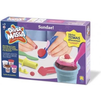 BRINQ. MASSA SUNDAE C/ACESSORIOS UN 