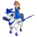 BRINQ. UNICORNIO COM PRINCESA TOYS UN