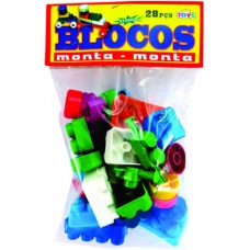 BRINQ. JOGO CRIE E MONTE BLOCOS MONTA MONTA 28PCS 