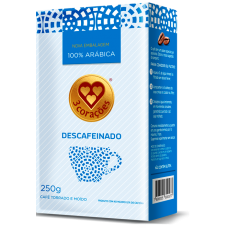 CAFE 3 CORAÇÕES DESCAFEINADO 250G