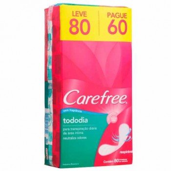 PROTETOR DIÁRIO CAREFREE TODODIA C/80UNI