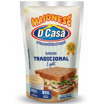 MAIONESE D´CASA TRADICIONAL LIGHT 200G