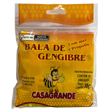 BALA DE GENGIBRE C/ MEL PROPOLIS CASAGRANDE 38G BALA DE GENGIBRE C/ MEL PROPOLIS CASAGRANDE 38G