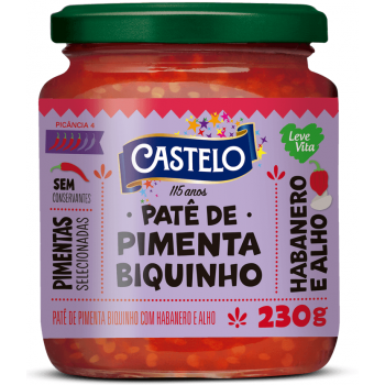 PATÊ DE PIMENTA BIQUINHO HABANERO CASTELO 230G