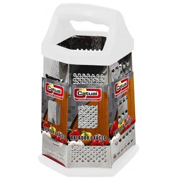 RALADOR INOX 9 CABO PLASTICO 6 FACES CATUAI