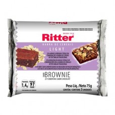 CEREAL BARRA RITTER LIGHT BROWNIE C/ 3 UND