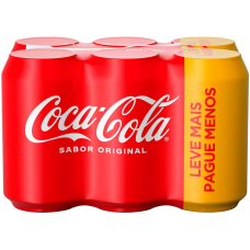 REFRIGERANTE COCA COLA LATA 350ML PACK C/6 UN