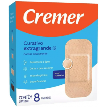 CURATIVO CREMER EXTRA GRANDE BEGE C/8 UN