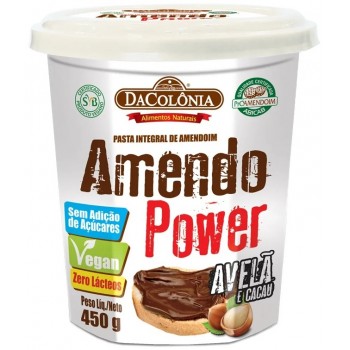 PASTA DE AMENDOIM POWER COM AVELA E CACAU 450 GR