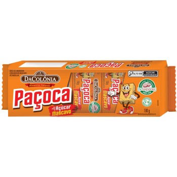 PAÇOCA DA COLONIA AÇUCAR MASCAVO 180G