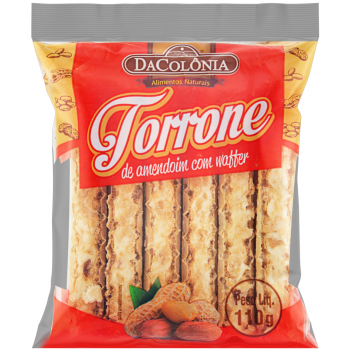 TORRONE DE AMENDOIM COM WAFFER DA COLONIA 110 GR