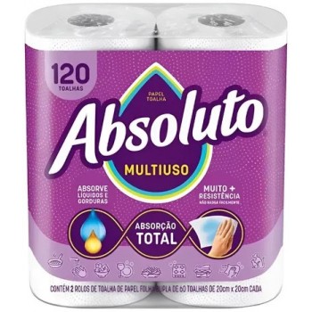 PAPEL TOALHA ABSOLUTO C/2 ROLOS
