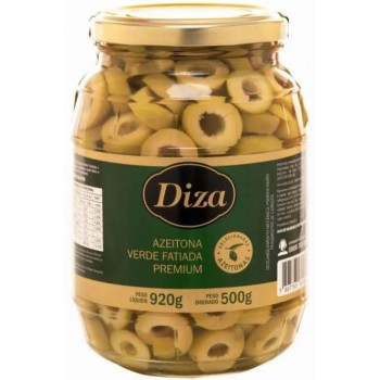 AZEITONA VERDE DIZA FATIADA PREMIUM VIDRO 500G