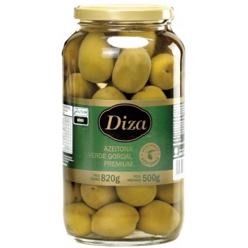 AZEITONA VERDE DIZA GORDAL PREMIUM VIDRO 500G