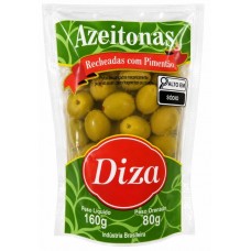 AZEITONA VERDE DIZA RECHEADA PIMENTAO SACHE 80G