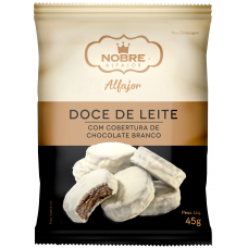 ALFAJOR NOBRE CHOCOLATE BRANCO DOCE DE LEITE 50 G