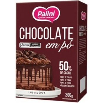 CHOCOLATE EM PÓ PALLNI 50 CACAU 200G
