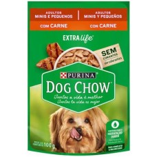 RAÇÃO DOG CHOW CARNE MINI SACHE 100 GR