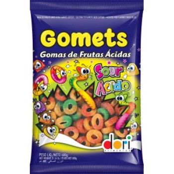 BALA DORI GOMETS ANEIS FRUTAS ÁCIDAS 600GR