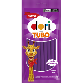 BALA DORI REGALIZ TUBO RECHEADO UVA 70G