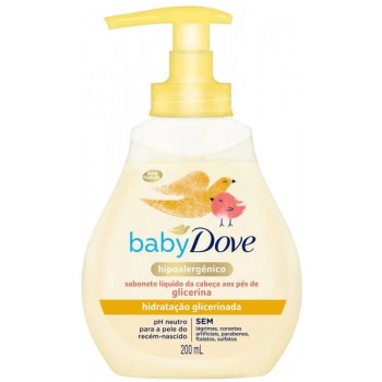 SABONETE DOVE BABY LÍQUIDO HIDRATAÇÃO GLICER 200ML