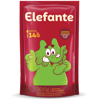 EXTRATO DE TOMATE ELEFANTE SACHÊ 300G