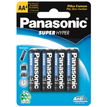 PILHA PANASONIC AA C/4 UNID.