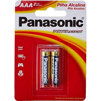 PILHA PANASONIC ALCALINA AAA C/2UNIDADES
