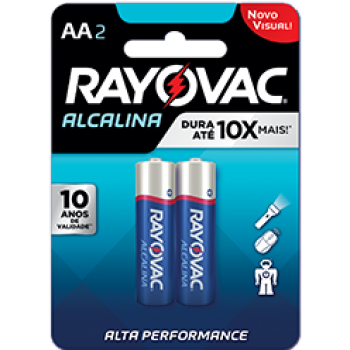 PILHA RAYOVAC ALCALINA AA2 C/2