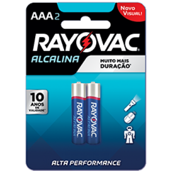 PILHA RAYOVAC ALCALINA PALITO AAA2