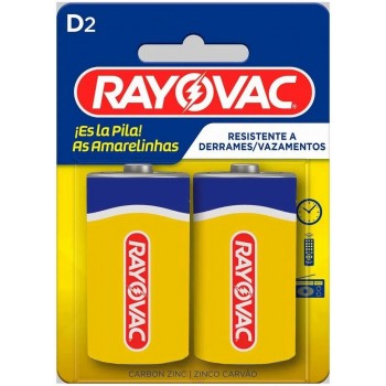 PILHA RAYOVAC GDE D2 C/2