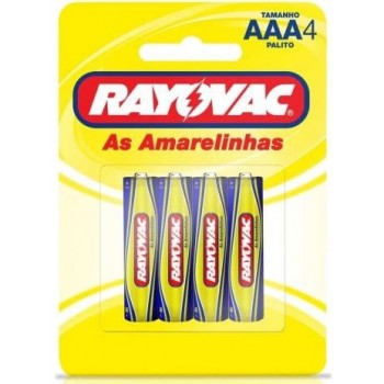 PILHA RAYOVAC PALITO  AAA C/4 UNID.