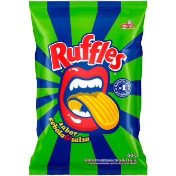 SALGADINHO ELMA CHIPS RUFFLES CEBOLA E SALSA 68G