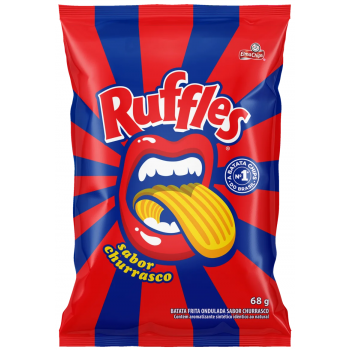 SALGADINHO ELMA CHIPS RUFFLES CHURRASCO 68G