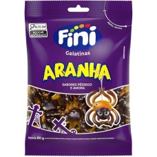 BALA FINI GELATINA ARANHA PESSEGO E AMORA 80G