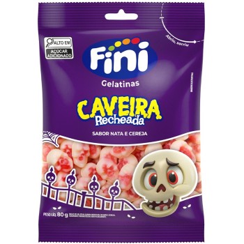 BALA FINI GELATINA CAVEIRA RECHEADA 80G