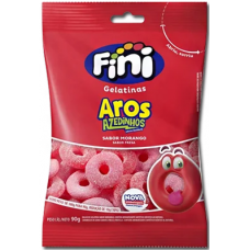 BALA FINI GELATINAS AROS DE MORANGO AZEDINHOS90 GR