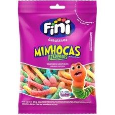 BALA FINI GELATINAS MINHOCAS AZEDINHAS 100 GR