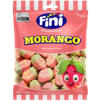 BALA FINI MARSHMALLOW MORANGO 80 GR