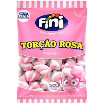 BALA FINI MARSHMALLOW TORCAO BAUNILHA ROSA 250 GR
