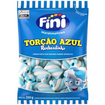 BALA FINI MARSHMALLOW TORÇAO AZUL 250 GR