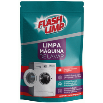 LIMPA MAQUINA DE LAVAR FLAS LIMP SACHE 80 GR