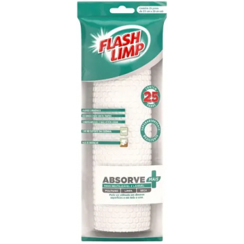 PANO ABSORVE MAIS FLASH LIMP C/ 25 U