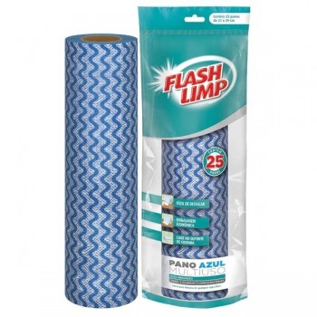 PANO MULTIUSO FLASH LIMP AZUL C/25